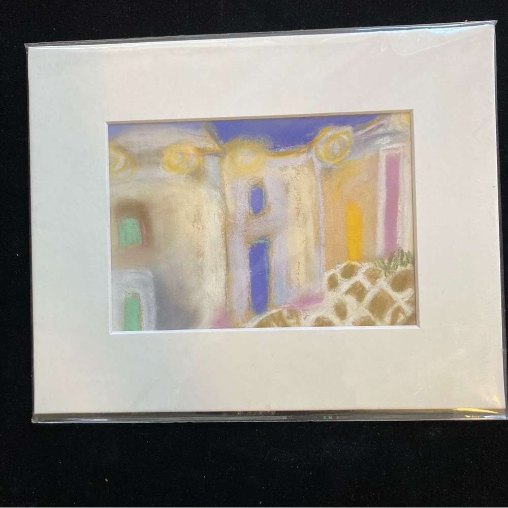 - Island Village  An Original Pastel Painting Matted 5"x7" Original Handma…
